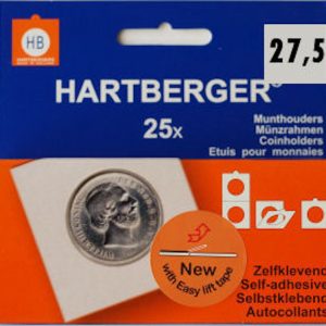 Hartberger munthouders zelfklevend; Ø 27,5 mm