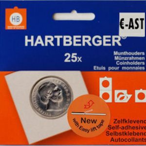 Hartberger munthouders zelfklevend; € Assorti Ø 17,5 t/m 27,5 mm