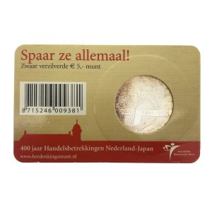 Nederland; 5 euro; 2009; Het Japan Vijfje in Coincard (UNC)