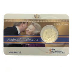 Nederland; 2 euro; 2014; Koningsdubbelportret in Coincard (BU)