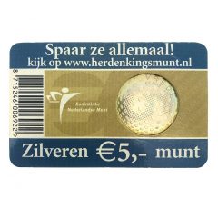 Nederland; 5 euro; 2005; Het Vredes Vijfje in Coincard (UNC)