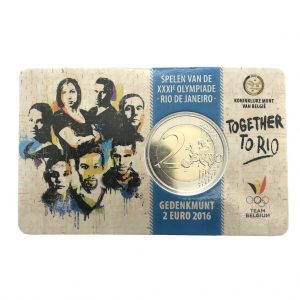 België; 2 euro; 2016; Together to Rio in Coincard (UNC)