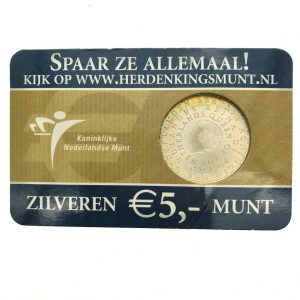 Nederland; 5 euro; 2006; De Koninkrijksmunt in Coincard (UNC)