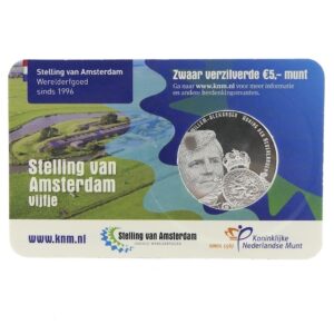Nederland; 5 euro; 2017; Stelling van Amsterdam Vijfje in Coincard (UNC)